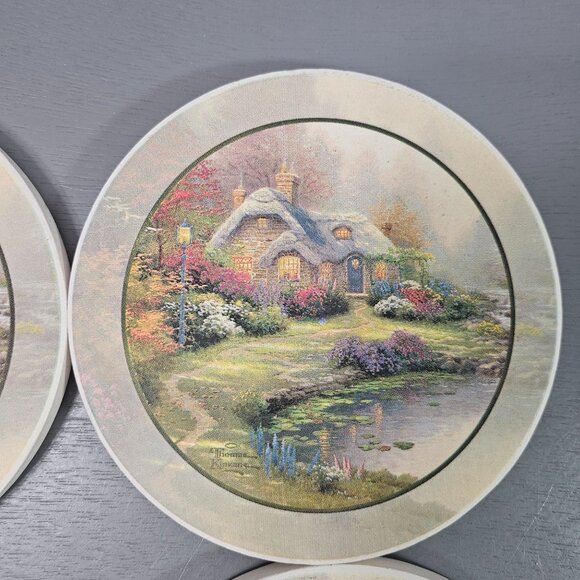 Thomas Kinkade Cottage Coaster Set Of 4 - Picture 4 of 6